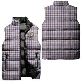 Boswell Tartan Sleeveless Puffer Jacket with Family Crest