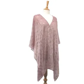 Pearl Detail Poncho (100x150cm) - Lavendar Bees