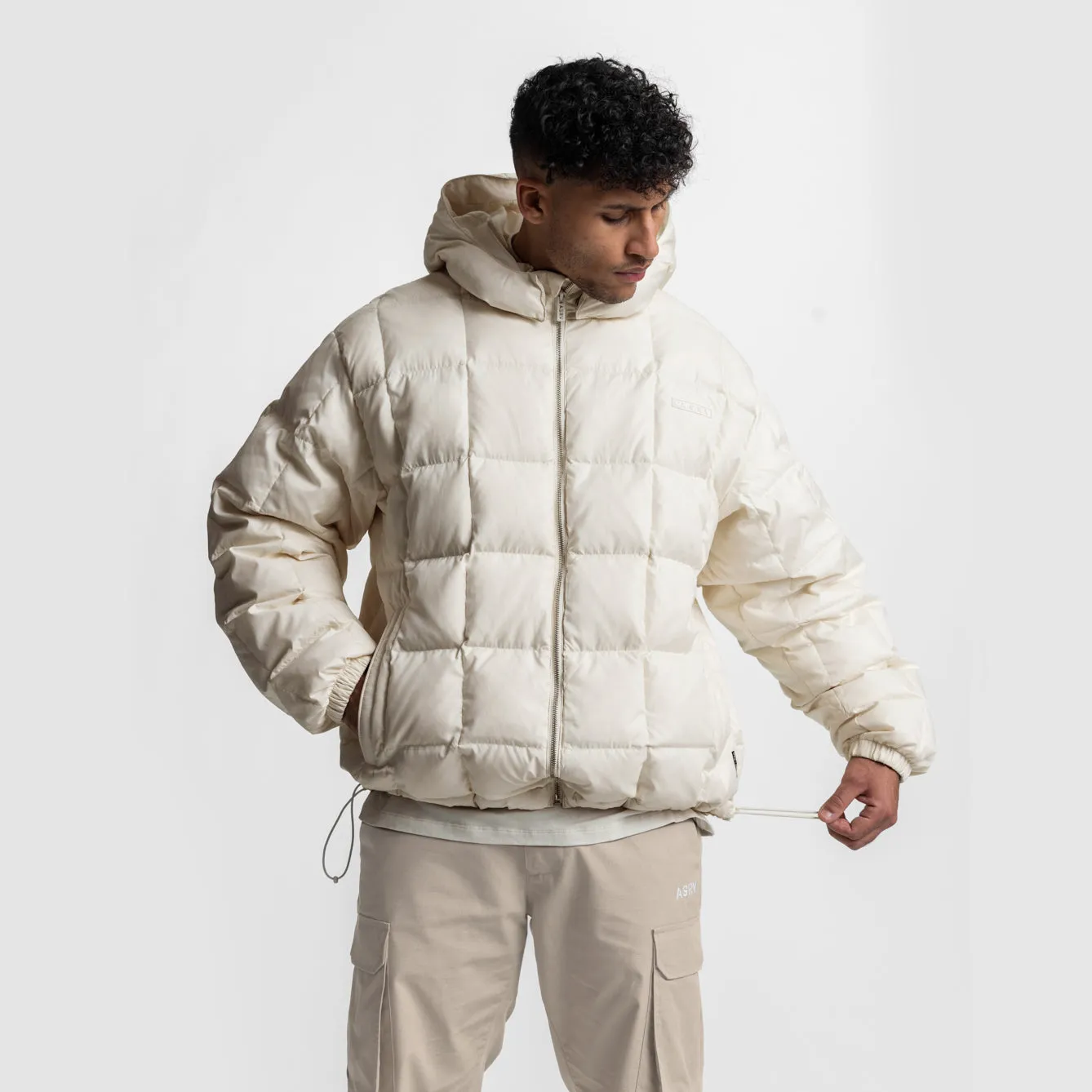 0551. Weather-Ready Down Puffer Jacket - Ivory Cream