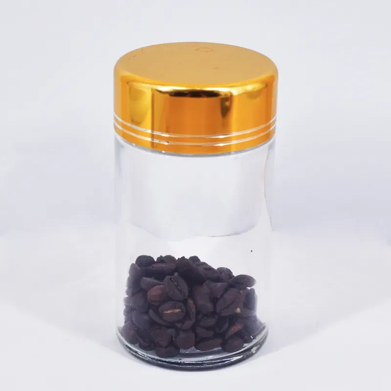 100ml Glass Cosmetic Jar Bottle with Gold Metallic Lid