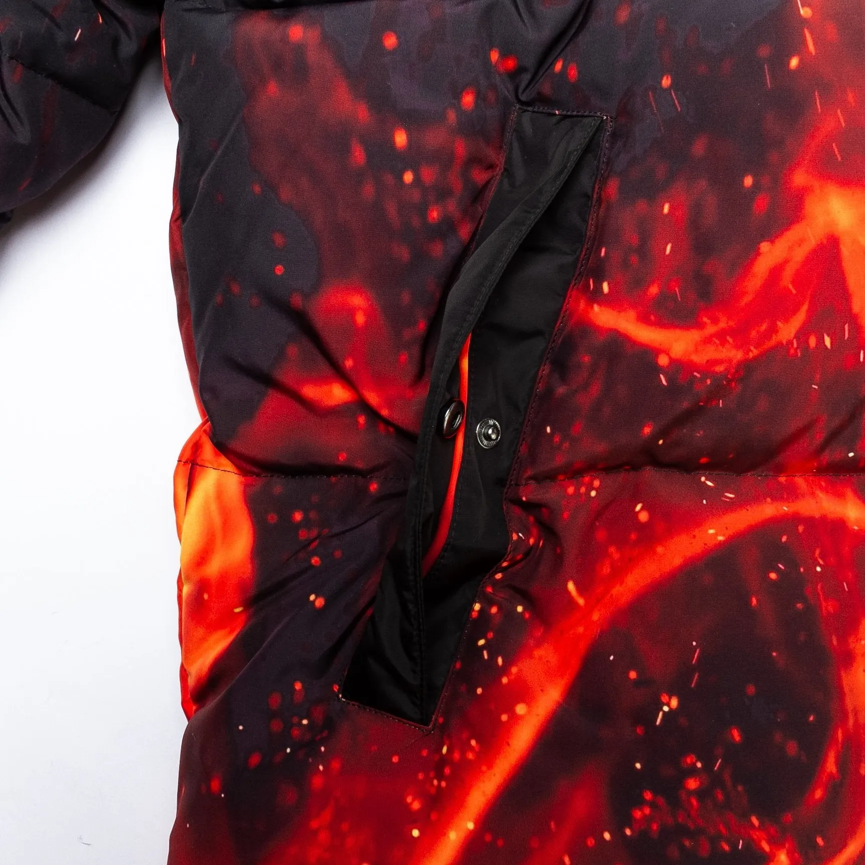 313 Puffer Jacket Flame Print