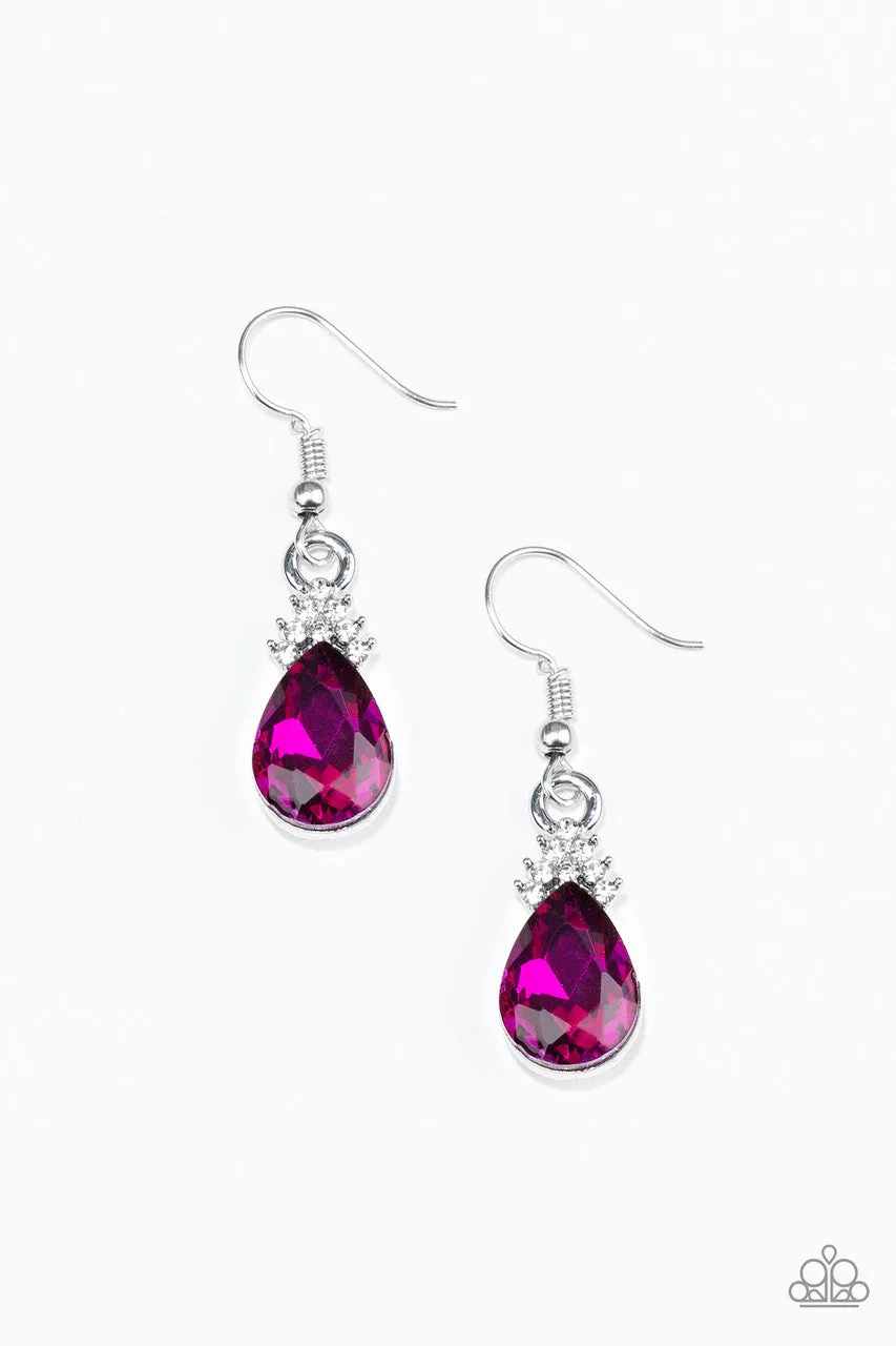 5th Avenue Fireworks Pink Paparazzi Earrings