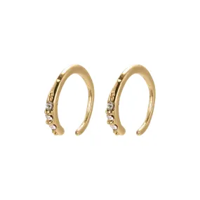 ABRIL crystal huggie hoops gold-plated