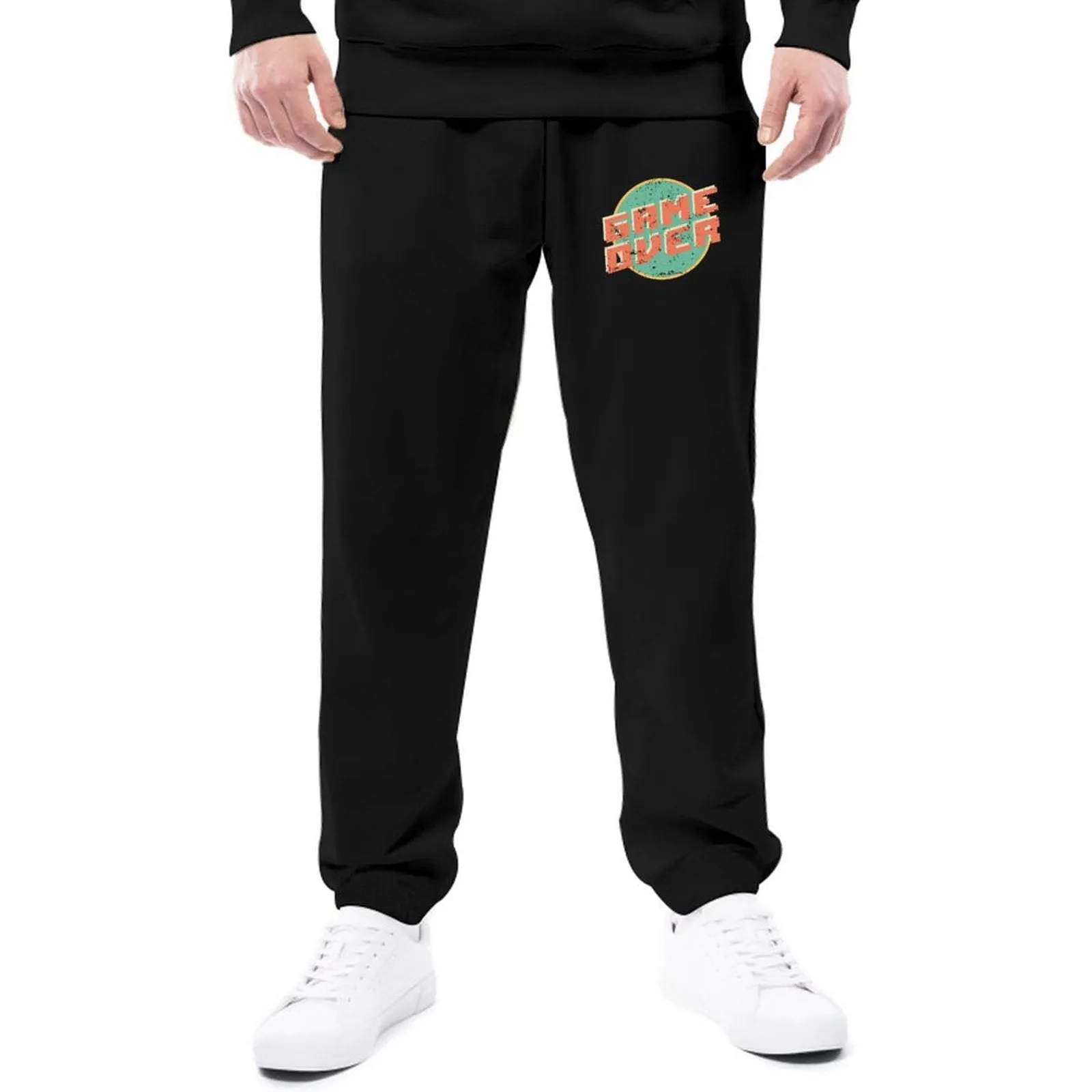 Add an Image 180gsm White or Black Sweatpants-XS to 3XL