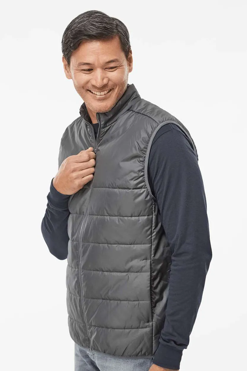 Adidas Mens Full Zip Puffer Vest - Grey