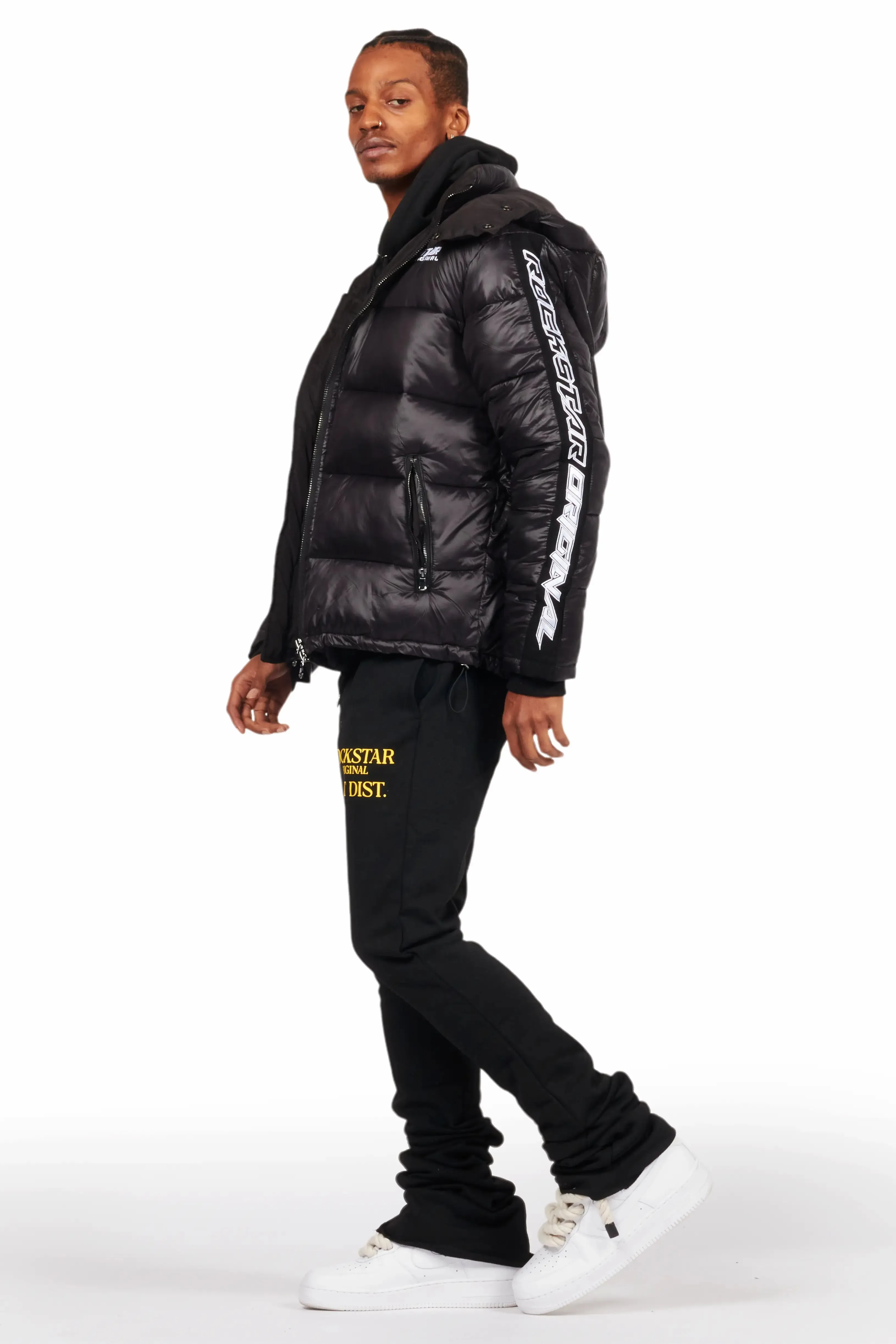 Alasia Jet Black Puffer Jacket