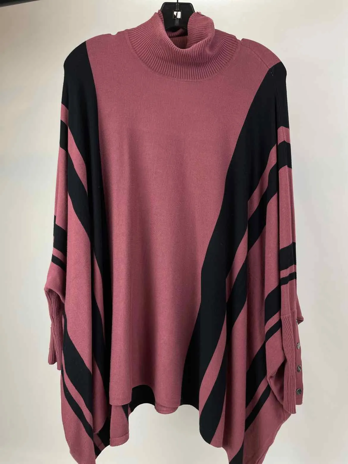 Alfani Size S Black/Blush Poncho