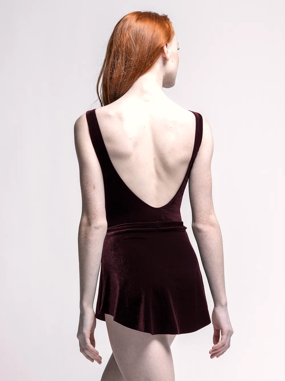 Allison Kids Sangria Velvet Leotard RTW