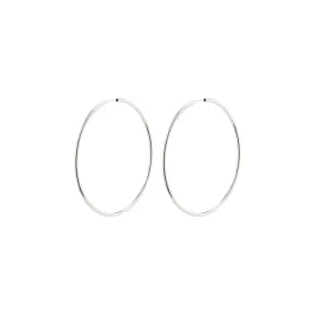 APRIL recycled large hoop earrings silver-plated