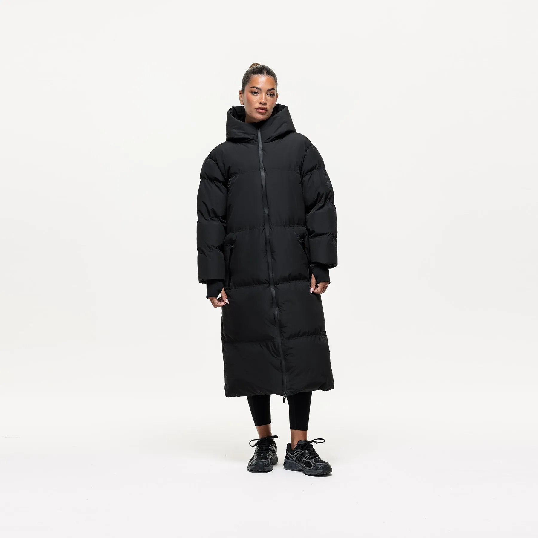 Arctic Black Technical Maxi Puffer Jacket