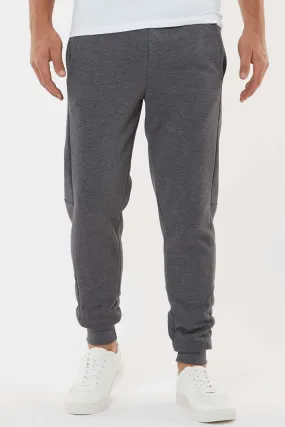 Augusta Sportswear Mens Eco Revive 3 Season Fleece Jogger Sweatpants w/ Pockets - Heather Carbon Grey