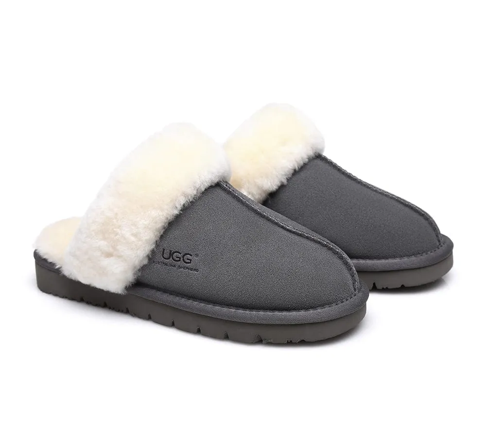 AUSTRALIAN SHEPHERD® UGG Slippers Sheepskin Wool Scuff Muffin