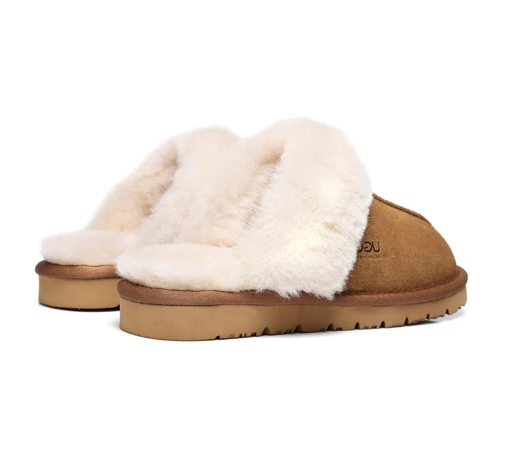 AUSTRALIAN SHEPHERD® UGG Slippers Sheepskin Wool Scuff Muffin