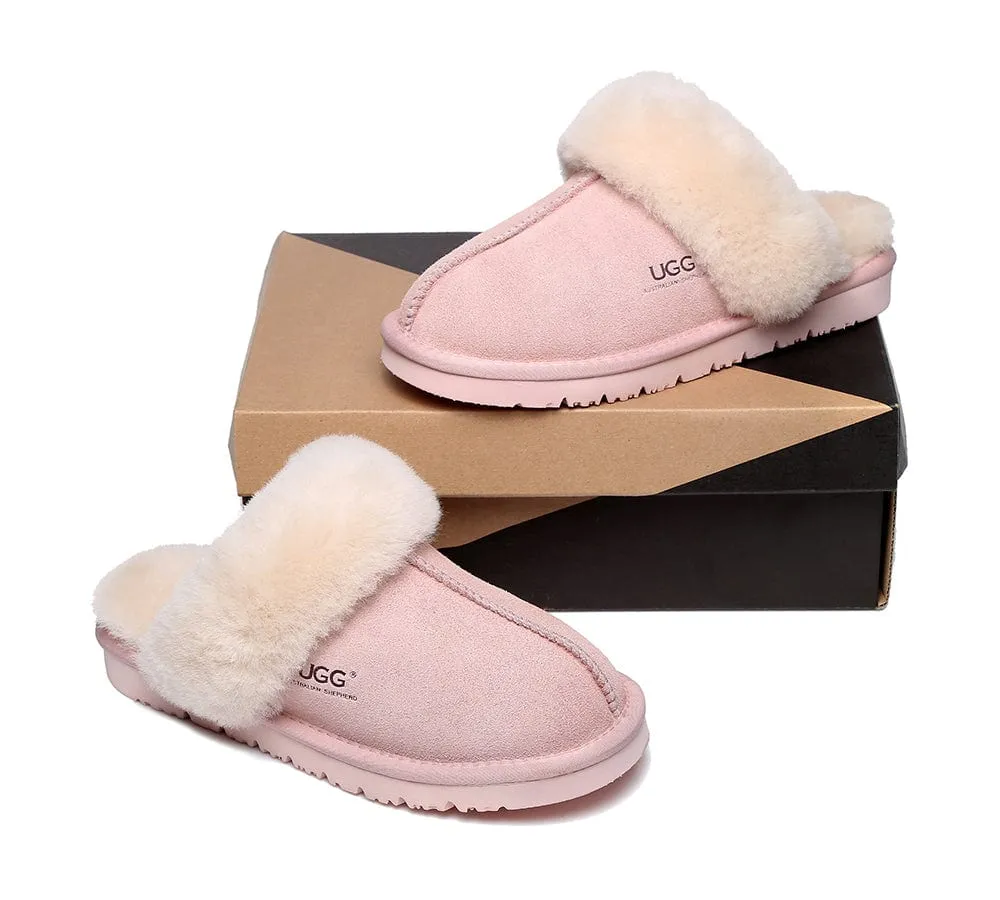 AUSTRALIAN SHEPHERD® UGG Slippers Sheepskin Wool Scuff Muffin