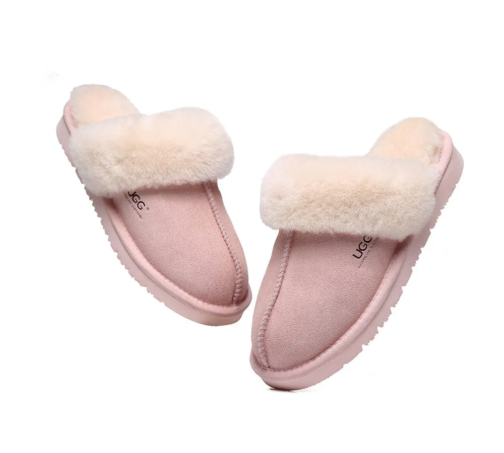 AUSTRALIAN SHEPHERD® UGG Slippers Sheepskin Wool Scuff Muffin