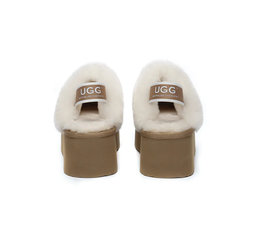 AUSTRALIAN SHEPHERD® UGG Slippers Women Slingback Platform Muffin Plus