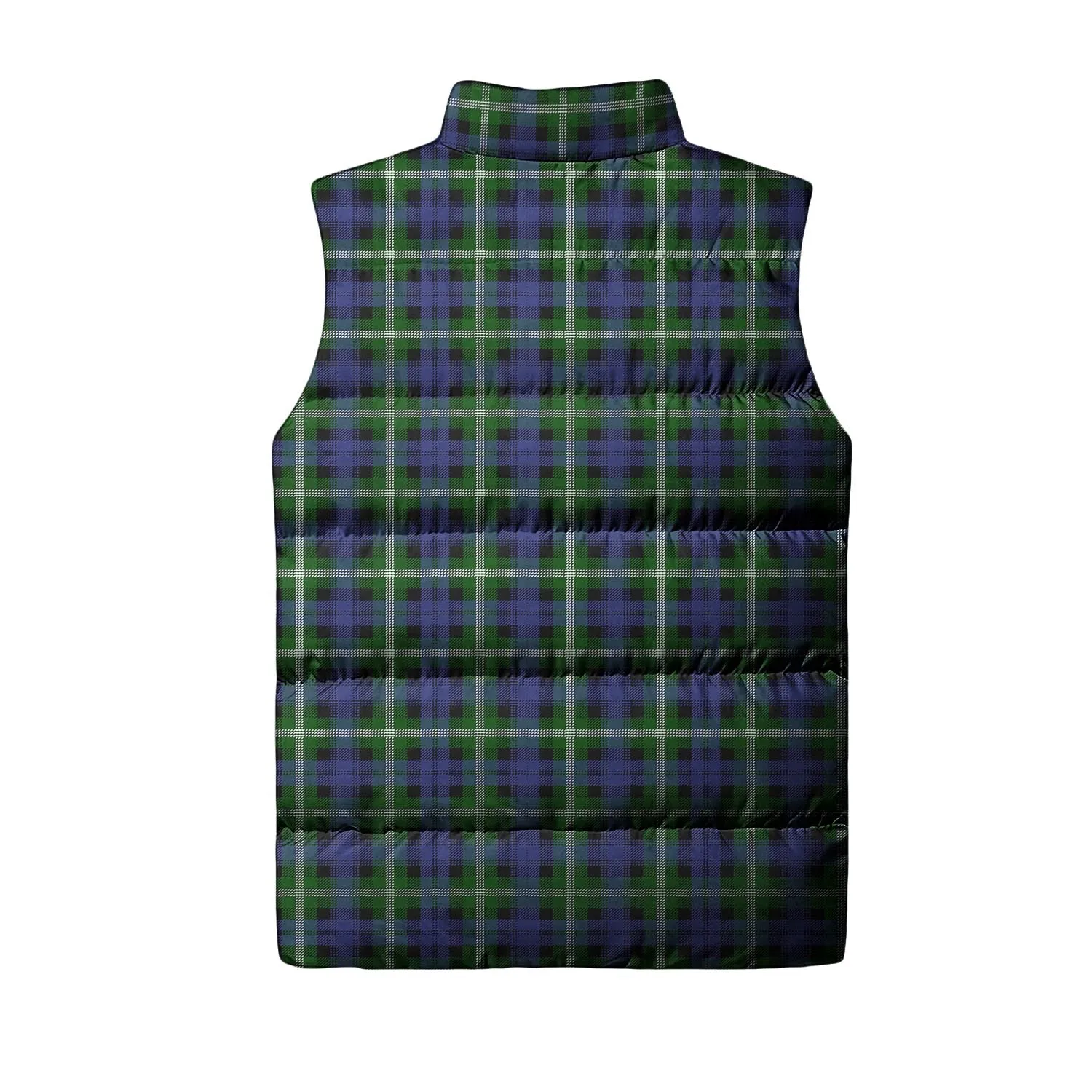 Baillie (Bailey) Tartan Sleeveless Puffer Jacket with Family Crest