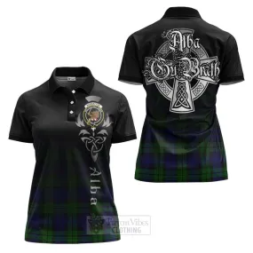 Bannatyne Tartan Women's Polo Shirt Featuring Alba Gu Brath Family Crest Celtic Inspired