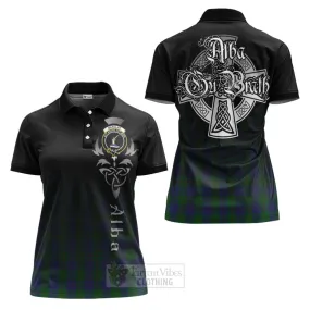 Barclay Tartan Women's Polo Shirt Featuring Alba Gu Brath Family Crest Celtic Inspired