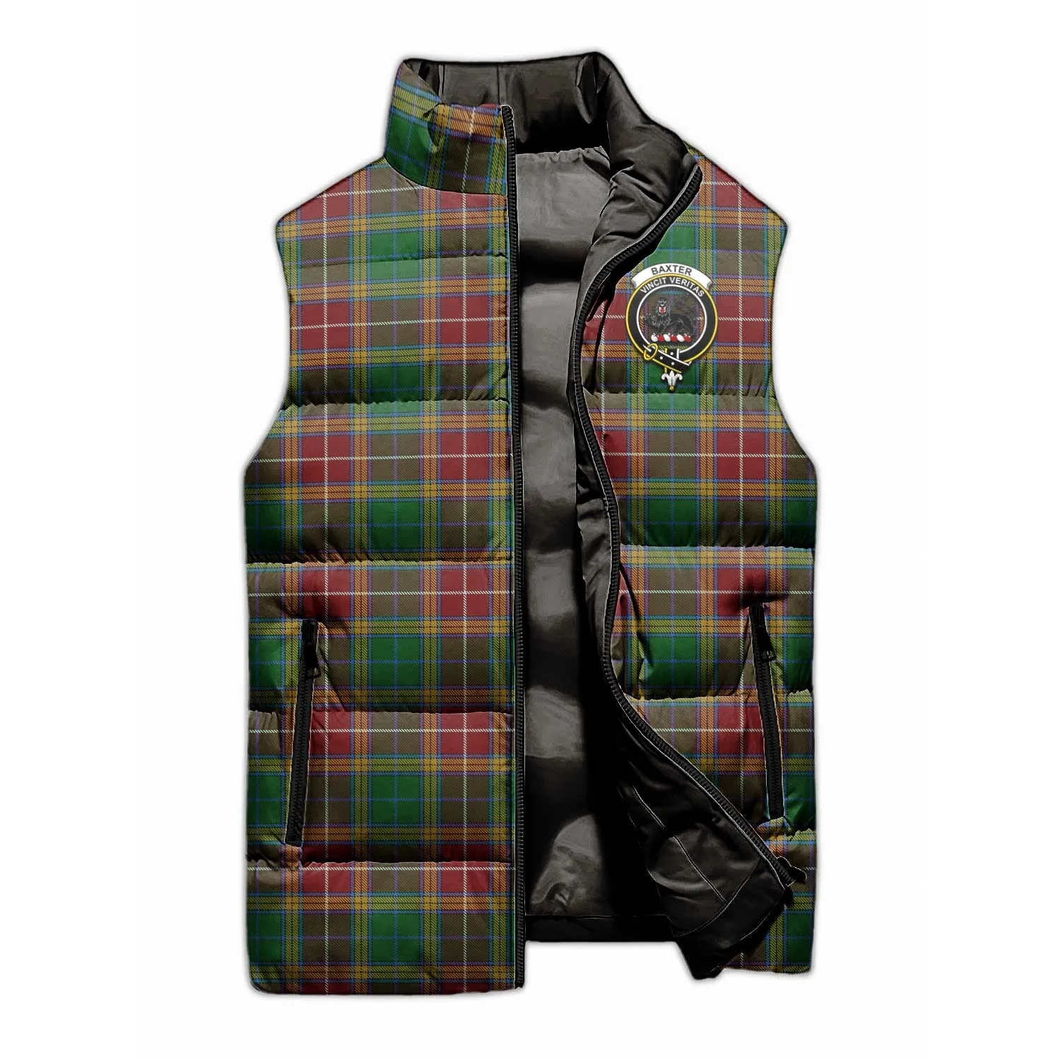 Baxter Tartan Sleeveless Puffer Jacket with Family Crest