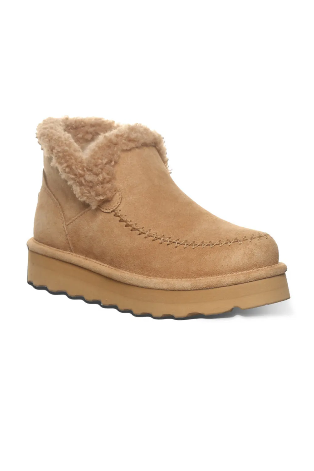 Bearpaw Maeve Platform Lo Booties for Women in Iced Coffee Solid | 3120W-245 ICED COFF SOLID