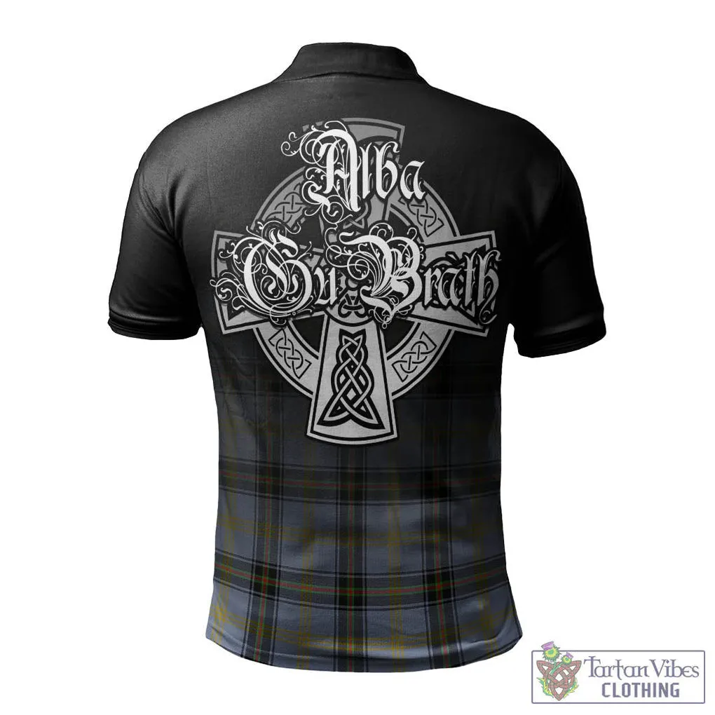 Bell Tartan Polo Shirt Featuring Alba Gu Brath Family Crest Celtic Inspired