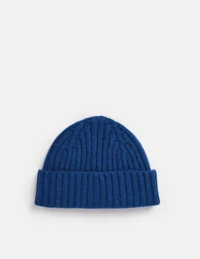 Bhode Pennan Pure Wool Beanie Hat (Knitted in Scotland) - Persian Blue