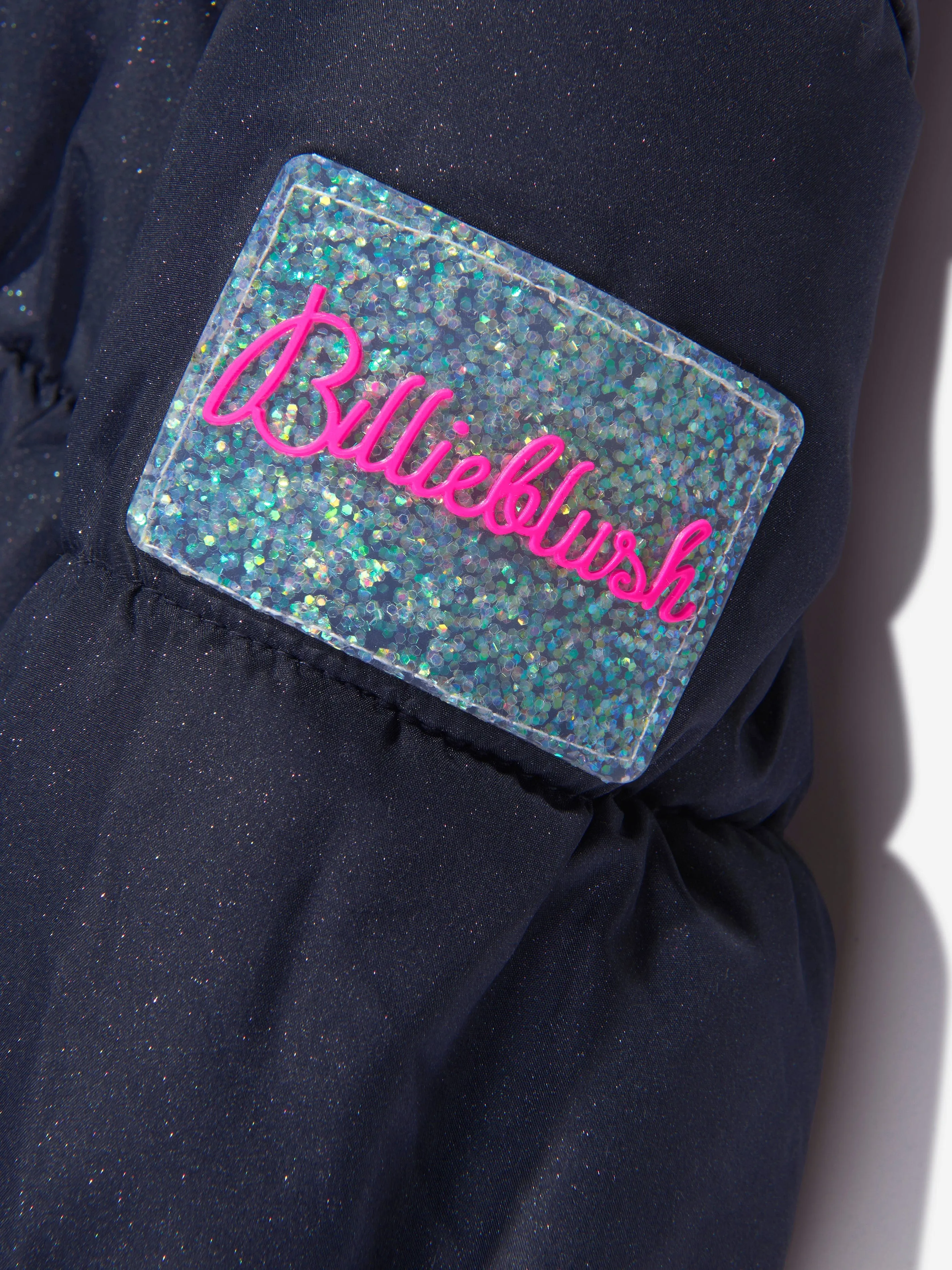 Billieblush Girls Hooded Glitter Puffer Jacket