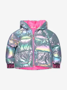 Billieblush Girls Metallic Puffer Jacket in Multicolour