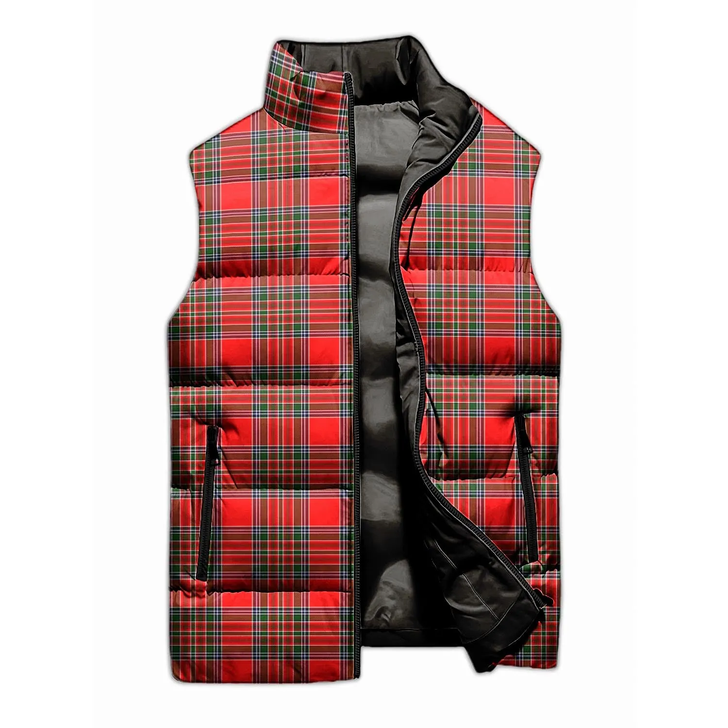 Binning Tartan Sleeveless Puffer Jacket