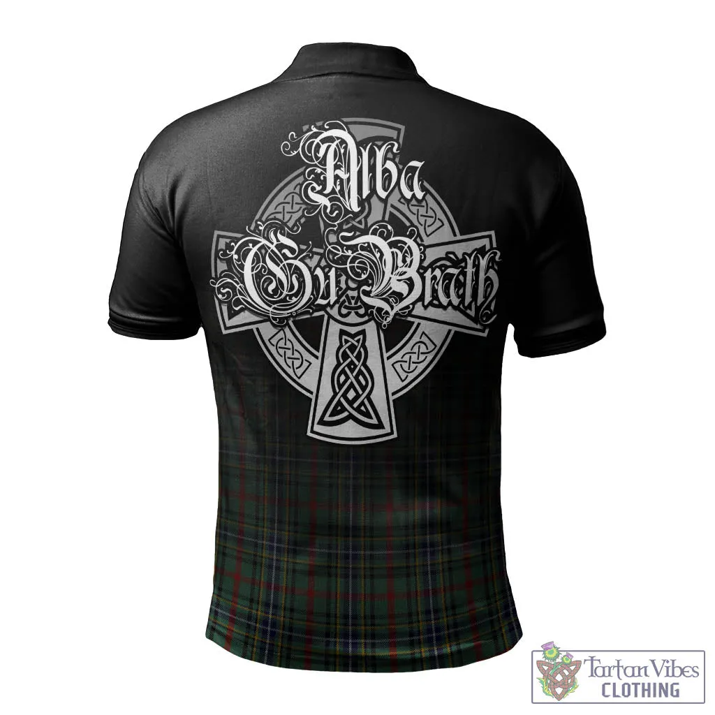 Bisset Tartan Polo Shirt Featuring Alba Gu Brath Family Crest Celtic Inspired