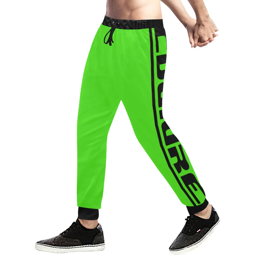 BLACC BORDER FLUO GRN Men's All Over Print Sweatpants