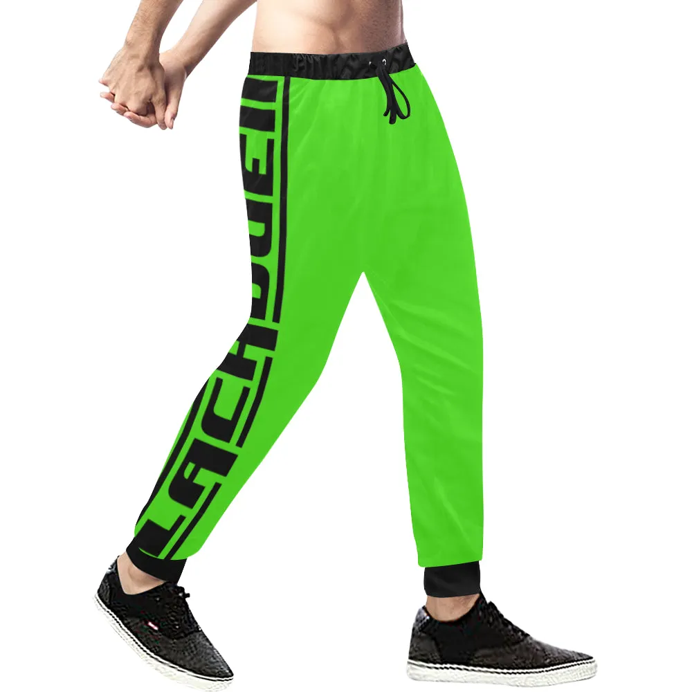 BLACC BORDER FLUO GRN Men's All Over Print Sweatpants