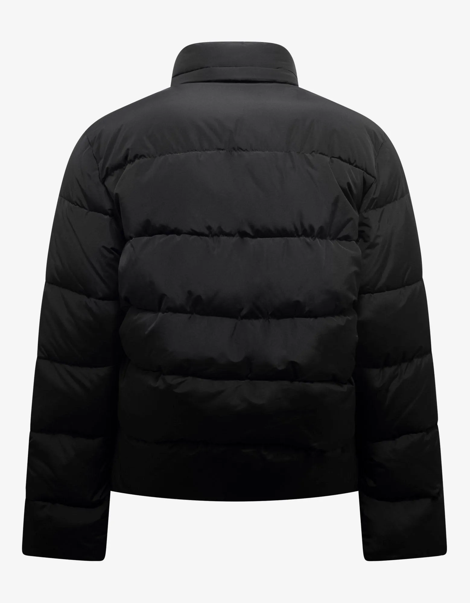 Black C Shape Puffer Jacket -