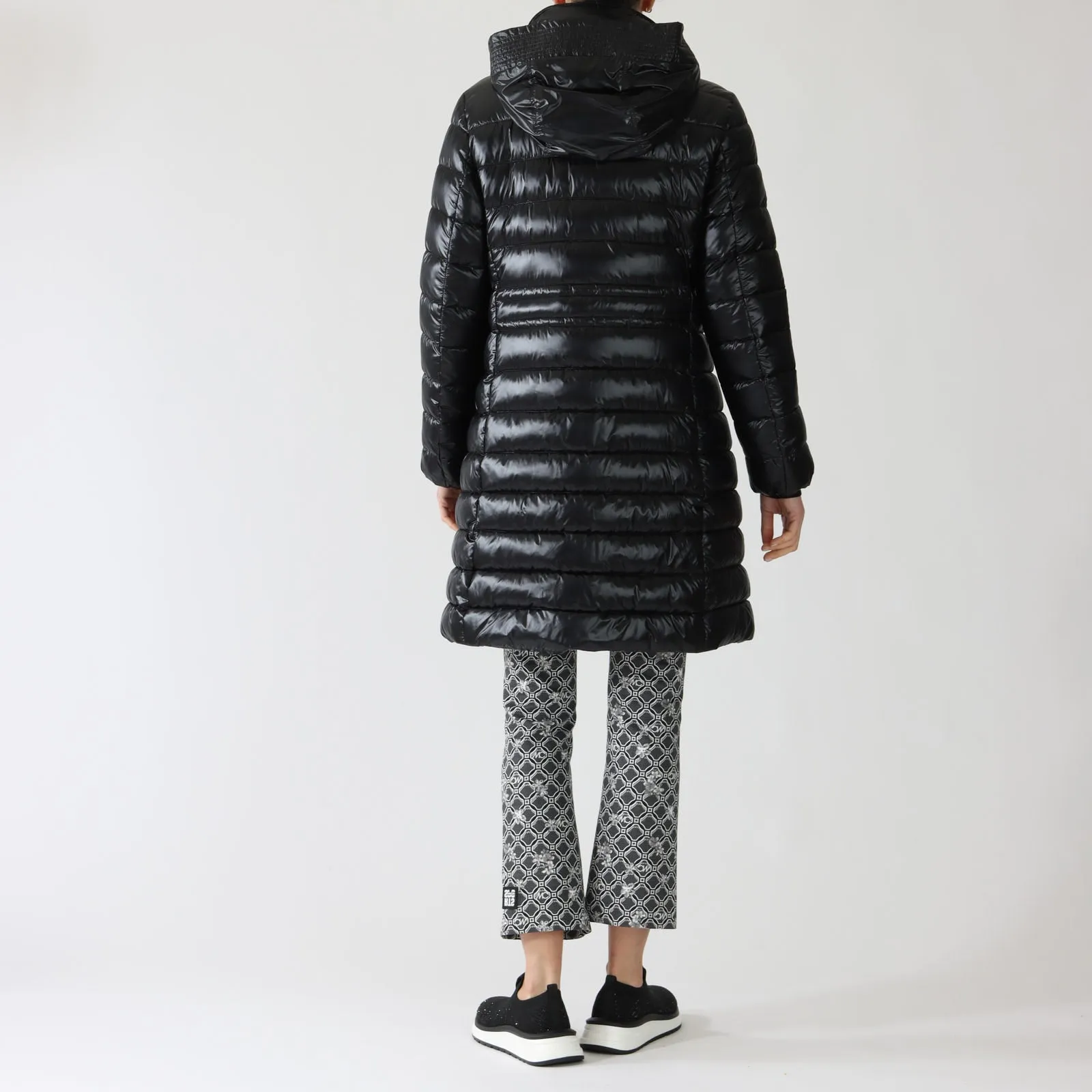 Black Hooded Puffer Coat