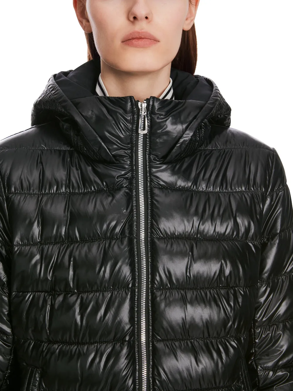 Black Hooded Puffer Coat