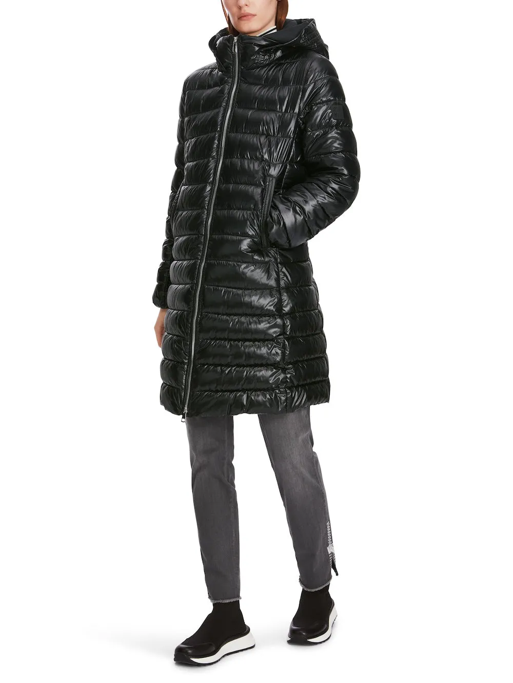 Black Hooded Puffer Coat