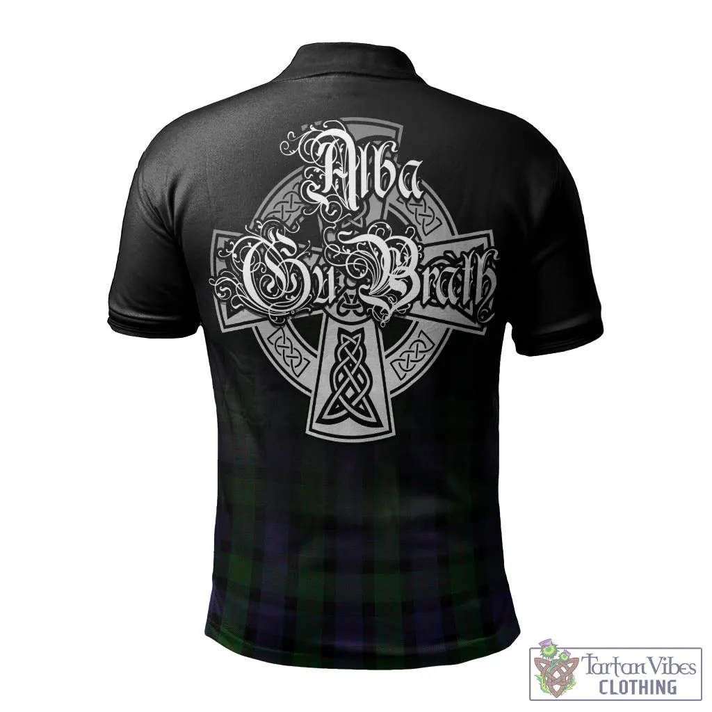 Blair Tartan Polo Shirt Featuring Alba Gu Brath Family Crest Celtic Inspired