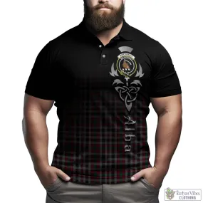 Borthwick Tartan Polo Shirt Featuring Alba Gu Brath Family Crest Celtic Inspired