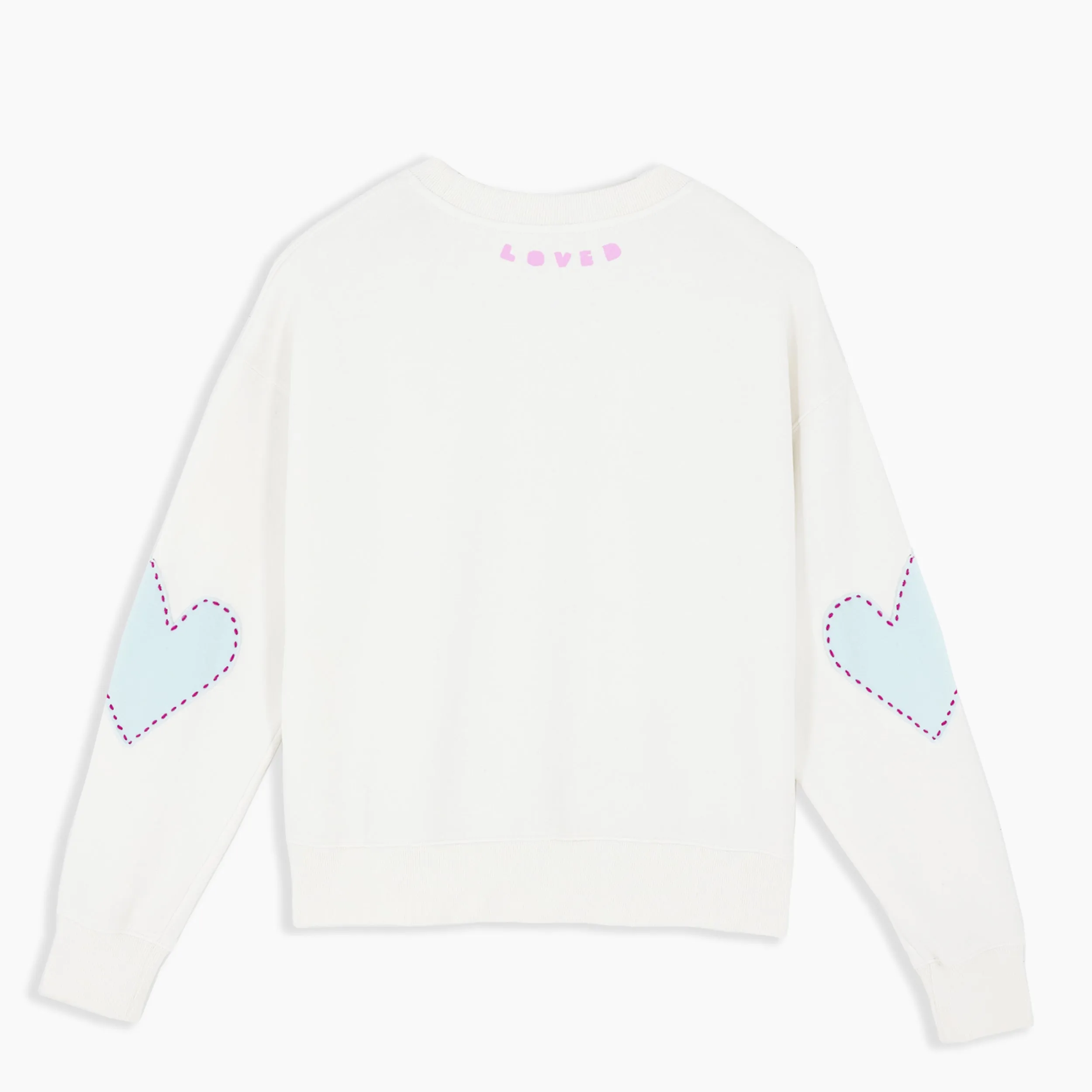 Boyfriend Sweatshirt Heart Patchwork