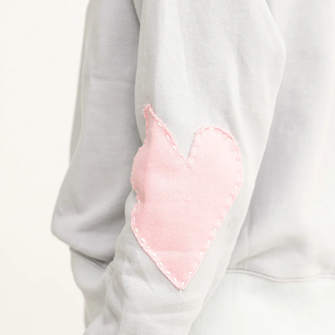 Boyfriend Sweatshirt Heart Patchwork