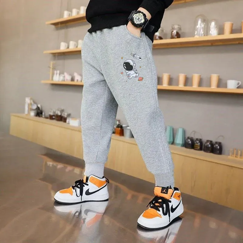 Boys Dab astronaut Joggers Sweatpants Kids Skinny Pants Gyms Workout Track pants Autumn Winter Male Cotton Sportswear Trousers