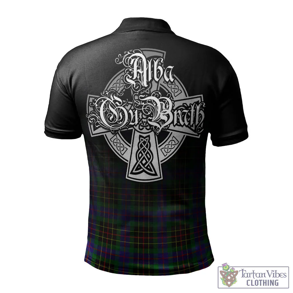 Brodie Hunting Modern Tartan Polo Shirt Featuring Alba Gu Brath Family Crest Celtic Inspired