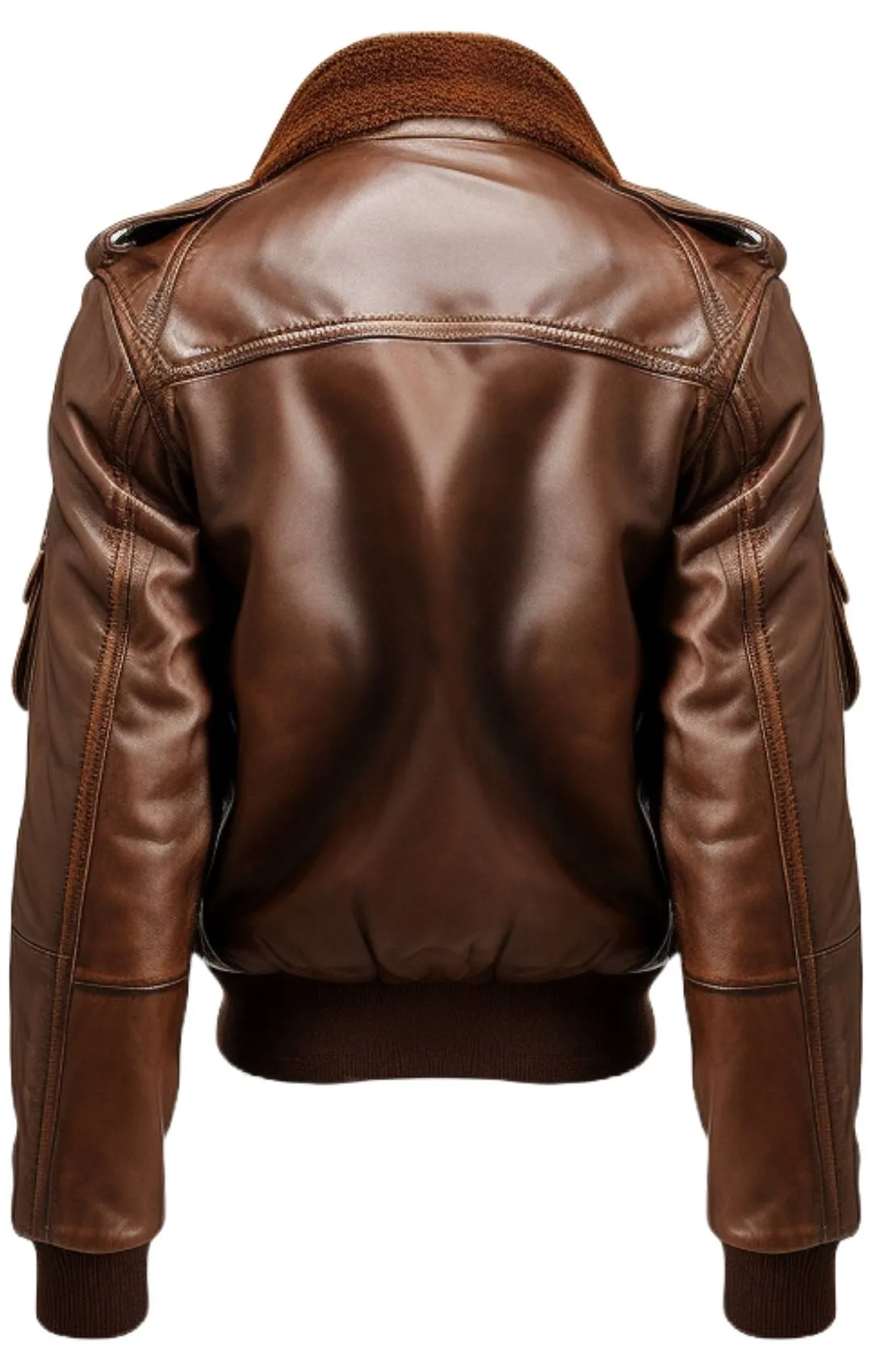 Brown Aviator Men Leather Bomber Distressed Jacket