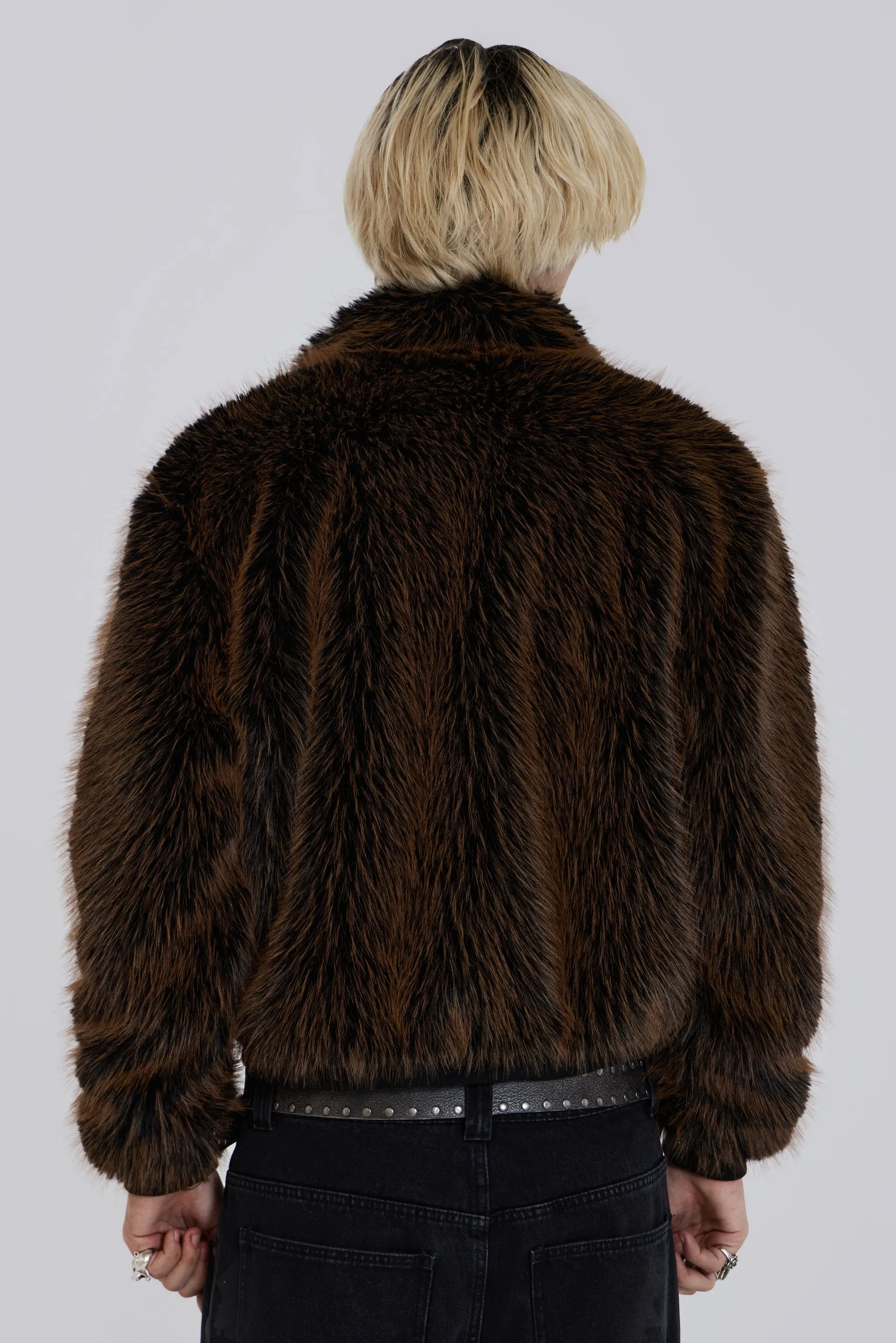 Brown Mendoza Faux Fur Jacket