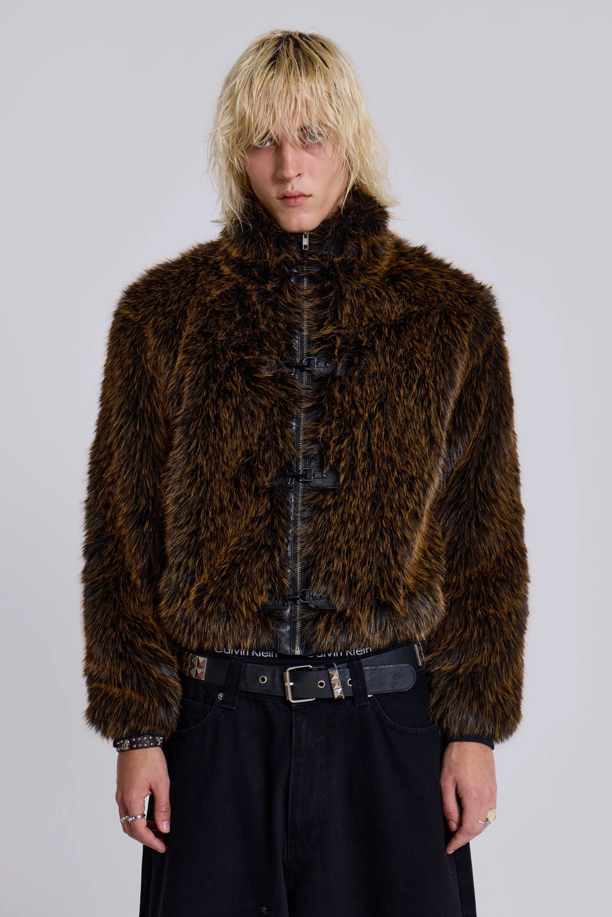 Brown Mendoza Faux Fur Jacket