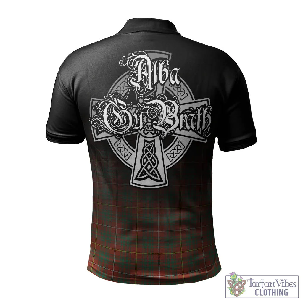 Bruce Ancient Tartan Polo Shirt Featuring Alba Gu Brath Family Crest Celtic Inspired