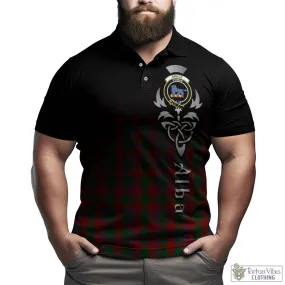 Bruce Old Tartan Polo Shirt Featuring Alba Gu Brath Family Crest Celtic Inspired