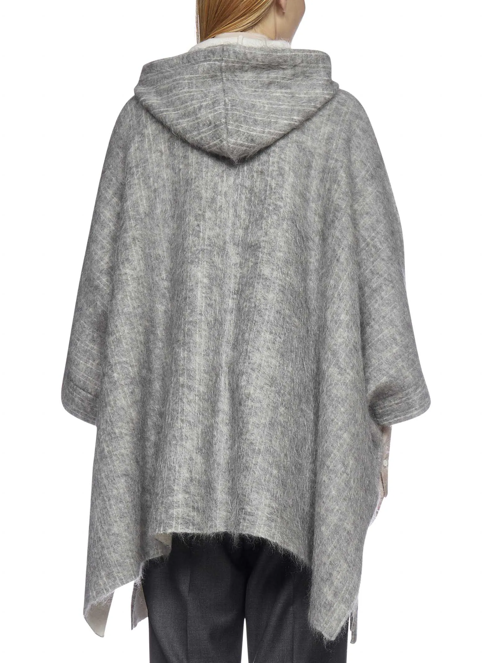 Brunello Cucinelli Drawstring Hooded Poncho