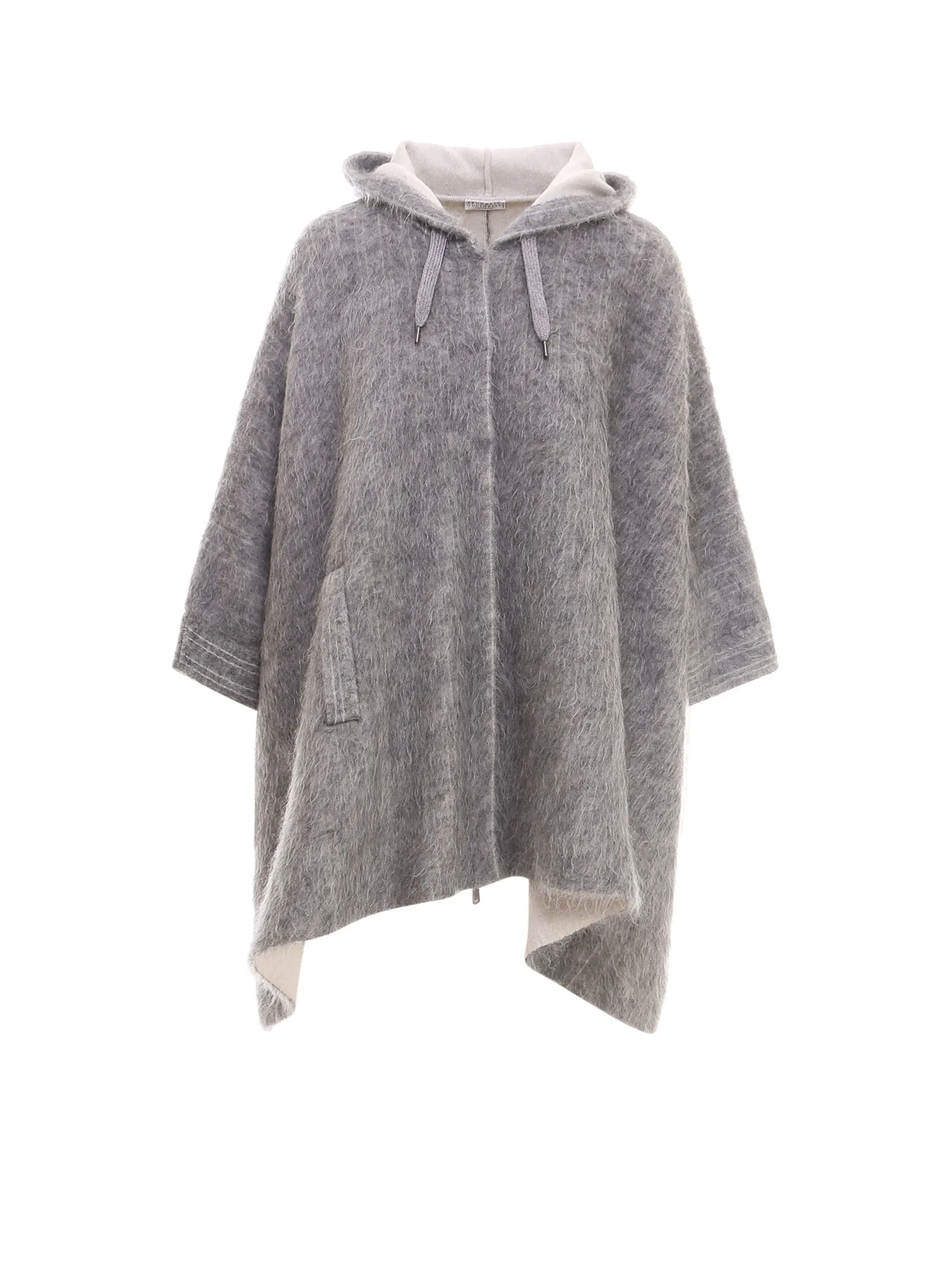 Brunello Cucinelli Drawstring Hooded Poncho